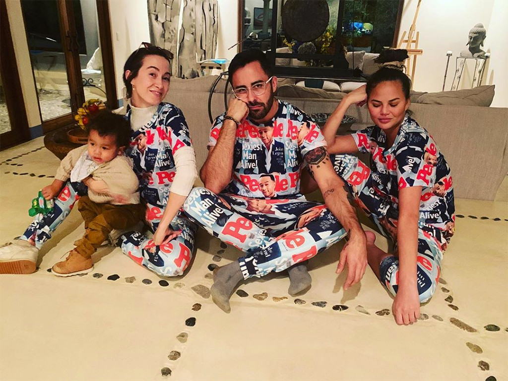 Chrissy Teigen, Friends, Onesies, Miles, Instagram